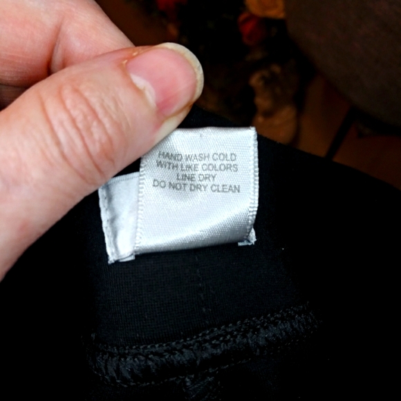 Vintage Cache Gold Studded Ankle, Rocker Chic Style Black Knit Leggings - Picture 6 of 7